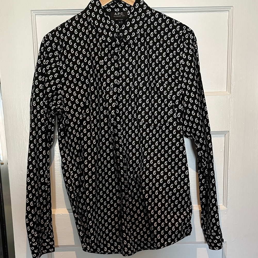 A.P.C. Monochrome Men's Button Down Shirt